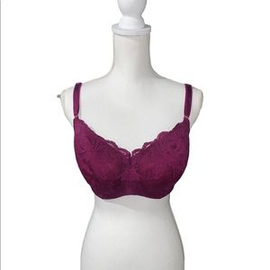 Torrid Curve Floral Lace Bra Burgundy | Torrid Bra